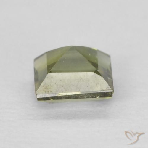 Rupine des grains Vert forêt chaud naturelle Carré, 0.20 ct, VVS