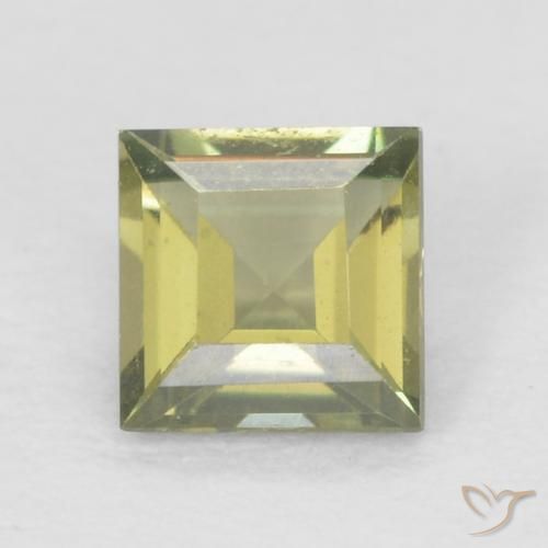0.23ct Naturel Vert jaunâtre Rupine des grains, Carré, VVS