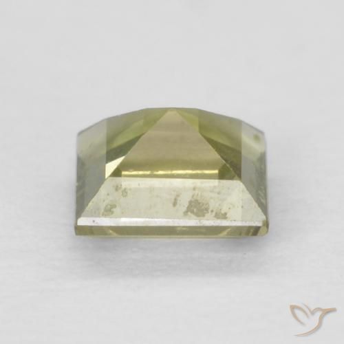 Rupine des grains Vert jaunâtre naturelle Carré, 0.23 ct, VVS