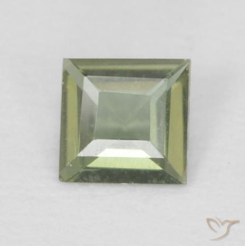 0.13ct Naturel Medium Dark-Green Kornerupine, Carré, VVS