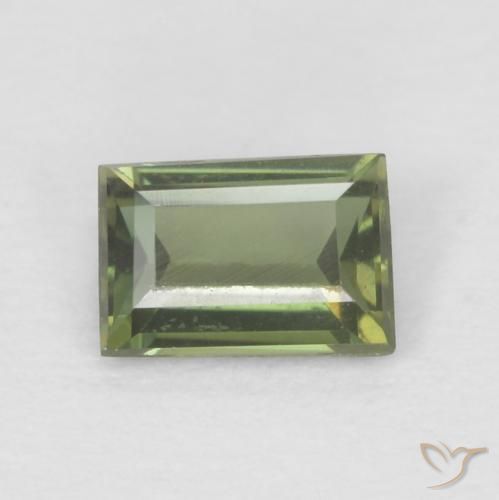 Kornerupine Medium Light Green naturelle Baquette, 0.25 ct, VVS