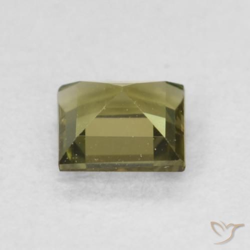 Rupine des grains Vert foncé naturelle Carré, 0.32 ct, VVS