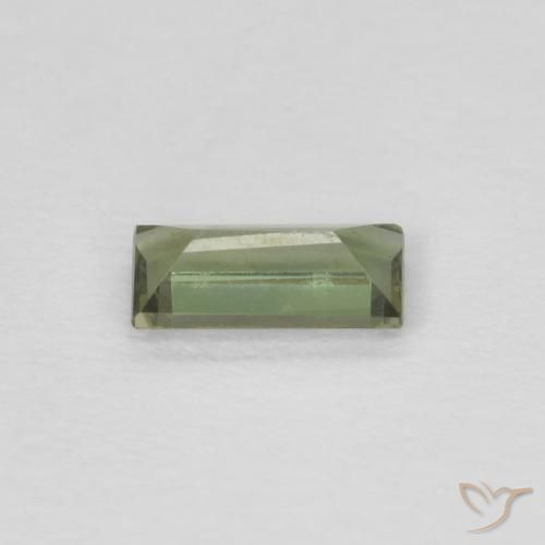 Kornerupine Medium Light Green naturelle Baquette, 0.24 ct, VVS