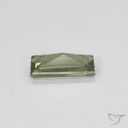 Rupine des grains Vert brunâtre naturelle Baquette, 0.25 ct, VVS