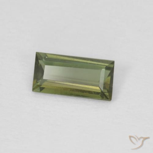 Rupine des grains Vert moyen naturelle Baquette, 0.25 ct, VVS