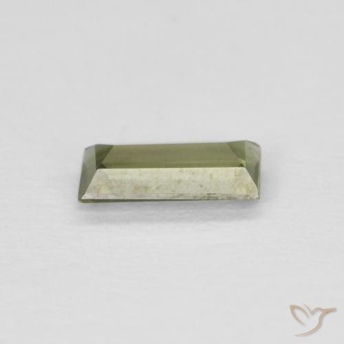 Rupine des grains Vert moyen naturelle Baquette, 0.25 ct, VVS
