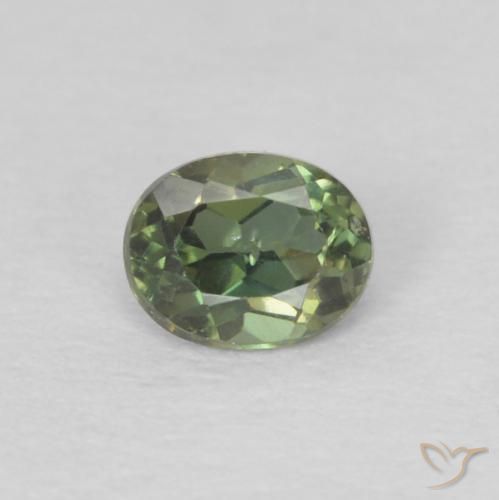 0.17ct Naturel Vert forêt léger Kornerupine, ovale, VS