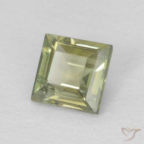 Rupine des grains Vert forêt léger naturelle Carré, 0.25 ct, VS