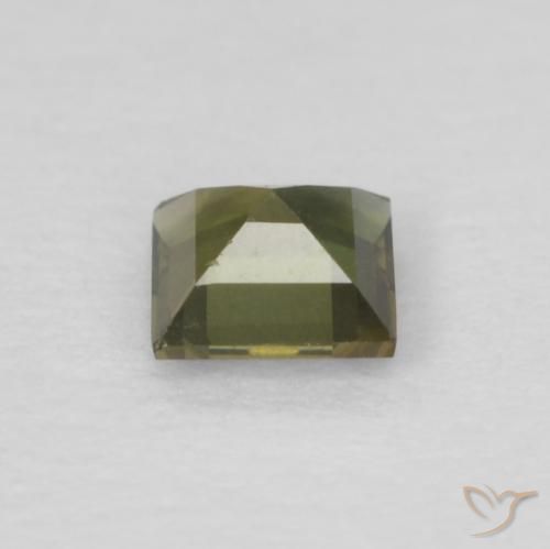 Rupine des grains Vert foncé naturelle Carré, 0.18 ct, VS