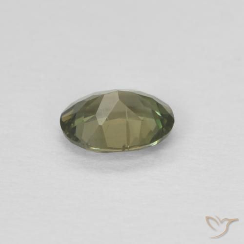 Rupine des grains Vert brunâtre naturelle ovale, 0.26 ct, VVS-VS