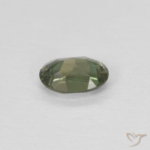 Rupine des grains Forêt verte naturelle ovale, 0.23 ct, VVS-VS