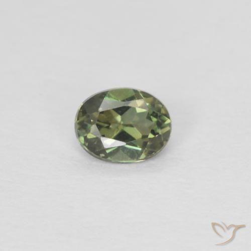 0.16ct Naturel Vert moyen Rupine des grains, ovale, VVS-VS