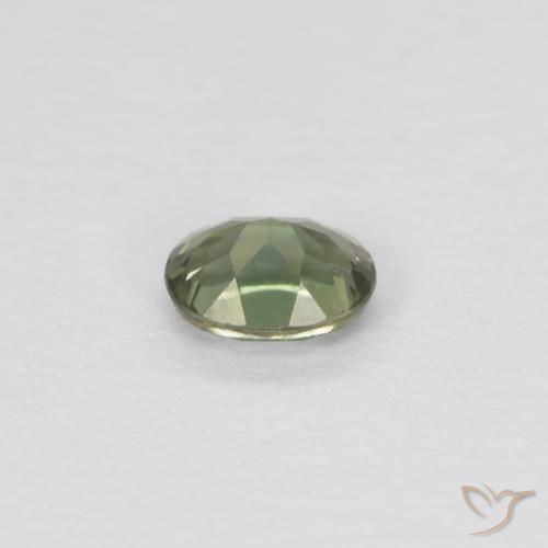 Rupine des grains Vert moyen naturelle ovale, 0.16 ct, VVS-VS