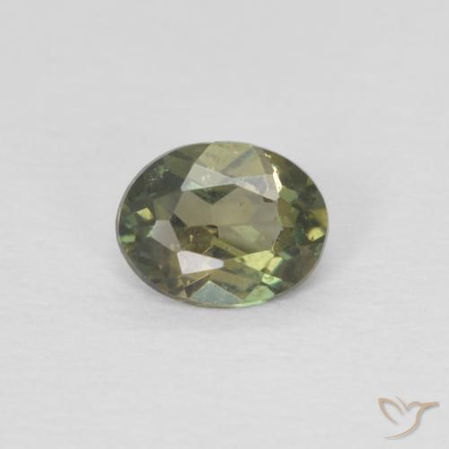 0.28ct Naturel Vert foncé Rupine des grains, ovale, VVS-VS