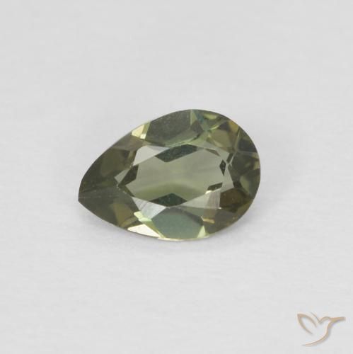 0.23ct Naturel Vert moyen Rupine des grains, En forme de poire, VVS-VS