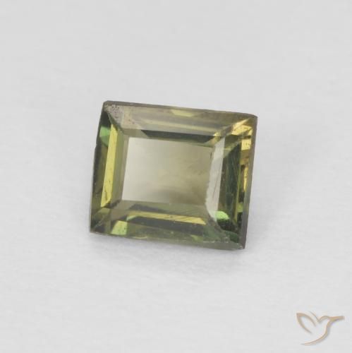 Rupine des grains Vert foncé naturelle Baquette, 0.36 ct, VS