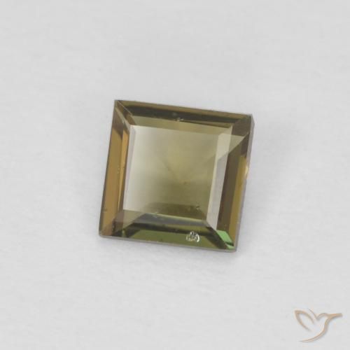 Rupine des grains Vert terre naturelle Carré, 0.25 ct, VS