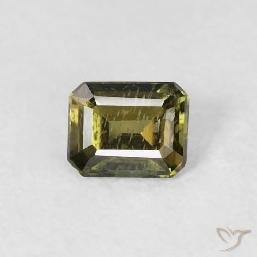 0.39ct Naturel Vert clair Rupine des grains, Taille émeraude, VS-SI
