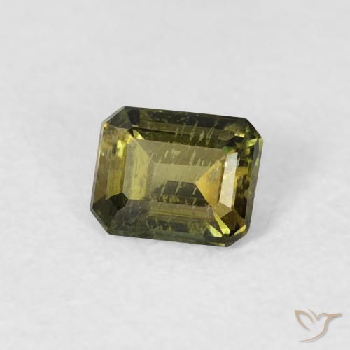 Rupine des grains Vert clair naturelle Octogone / coupe Émeraude, 0.39 ct, VS-SI
