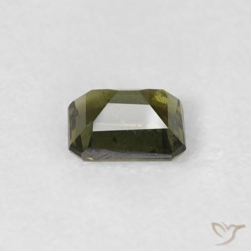 Rupine des grains Vert clair naturelle Octogone / coupe Émeraude, 0.39 ct, VS-SI