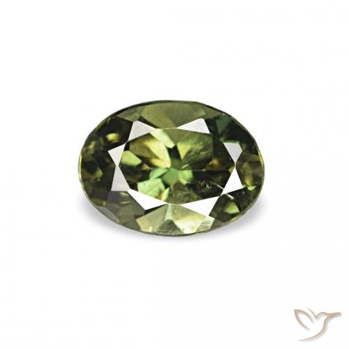 0.20ct Vert forêt chaud Rupine des grains, ovale, VS
