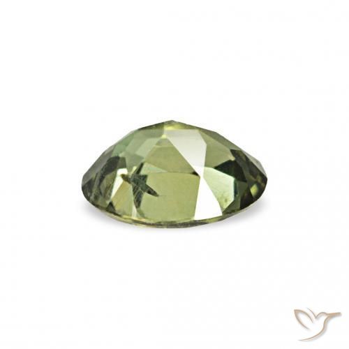 Rupine des grains Vert forêt chaud naturelle ovale, 0.20 ct, VS