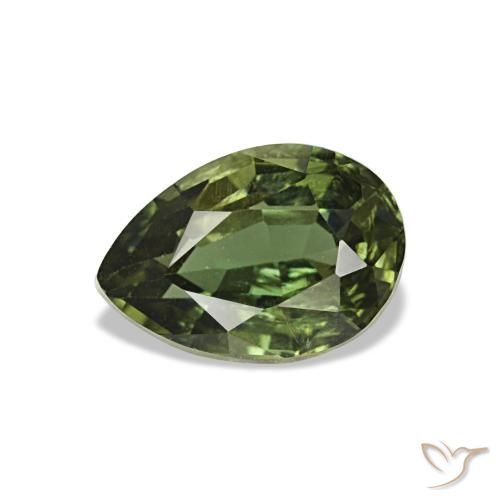 Kornerupine vert naturelle en forme de poire, 0,77 ct, VS
