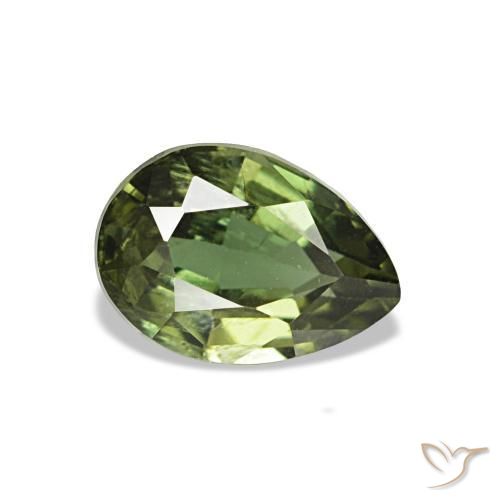 Kornerupine vert naturelle en forme de poire, 0,77 ct, VS