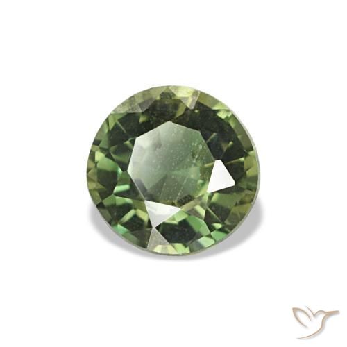 Kornerupine vert naturelle coupe roude, 0,42 ct, VVS-VS
