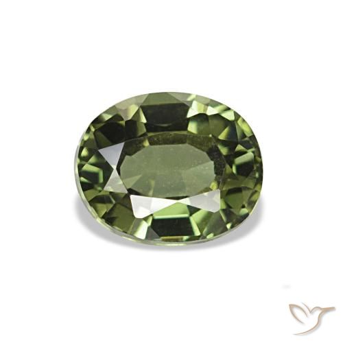 Kornerupine vert naturelle coupe ovale, 0,61 ct, VVS