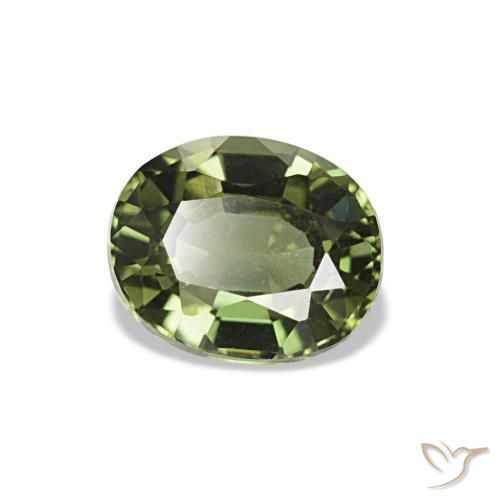 Kornerupine vert naturelle coupe ovale, 0,61 ct, VVS