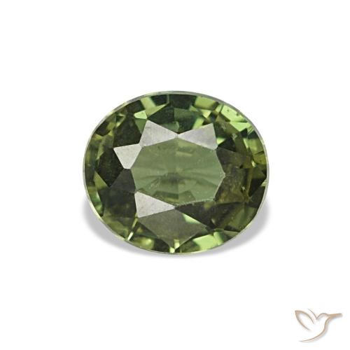 Kornerupine vert naturelle coupe ovale, 0,63 ct, VVS