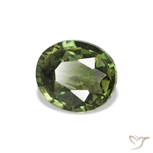 Kornerupine vert naturelle coupe ovale, 0,63 ct, VVS