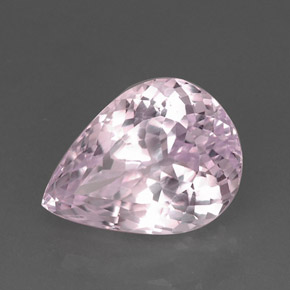 Kunzite Rose naturelle En forme de poire, 18.85 ct, VVS