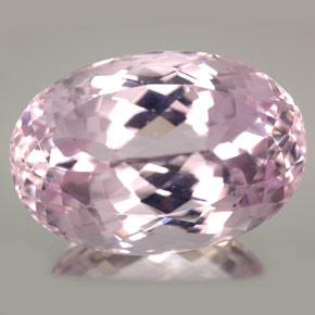 Kunzite rose naturelle coupe ovale, 32,28 ct, IF