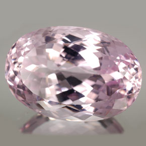 Kunzite rose naturelle coupe ovale, 32,28 ct, IF