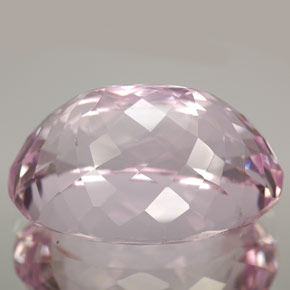 Kunzite rose naturelle coupe ovale, 32,28 ct, IF