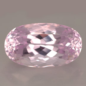 Kunzite rose naturelle coupe ovale, 15,10 ct, IF