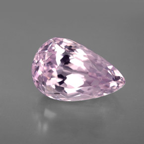 Kunzite rose naturelle en forme de poire, 5,93 ct, VS