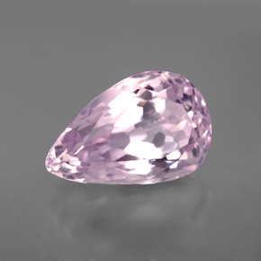 Kunzite rose naturelle en forme de poire, 5,93 ct, VS
