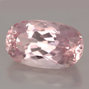 Kunzite rose naturelle coupe ovale, 14,83 ct, IF