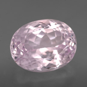 Kunzite rose naturelle coupe ovale, 7,53 ct, VVS-VS