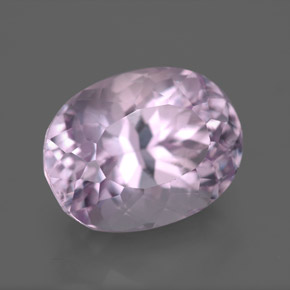 Kunzite rose naturelle coupe ovale, 8,65 ct, VS