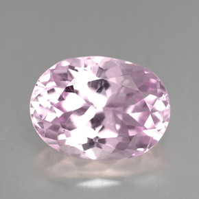 Kunzite rose naturelle coupe ovale, 7,13 ct, VS