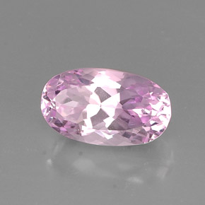 Kunzite rose naturelle coupe ovale, 9,10 ct, VVS