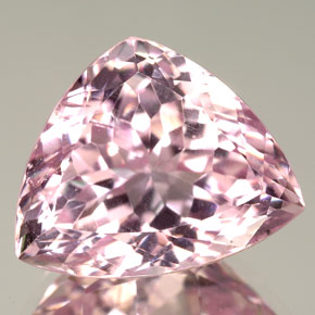 Kunzite rose naturelle trillion, 19,97 ct, VVS