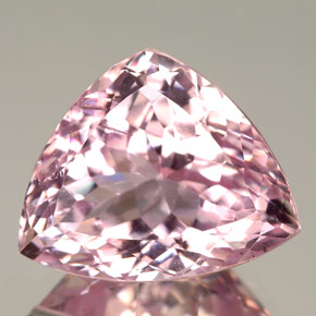 Kunzite rose naturelle trillion, 19,97 ct, VVS
