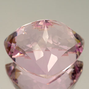 Kunzite rose naturelle trillion, 19,97 ct, VVS
