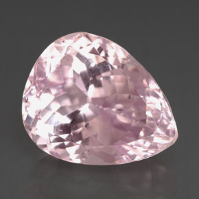 Kunzite rose naturelle en forme de poire, 13,06 ct, VS