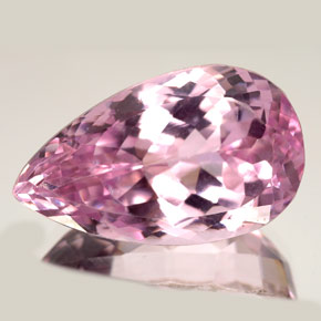 Kunzite rose naturelle en forme de poire, 27,82 ct, VS